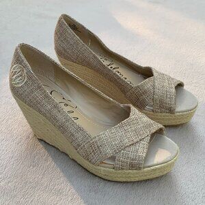 Libby Edelman Val Espadrille Platform Wedges Sz7